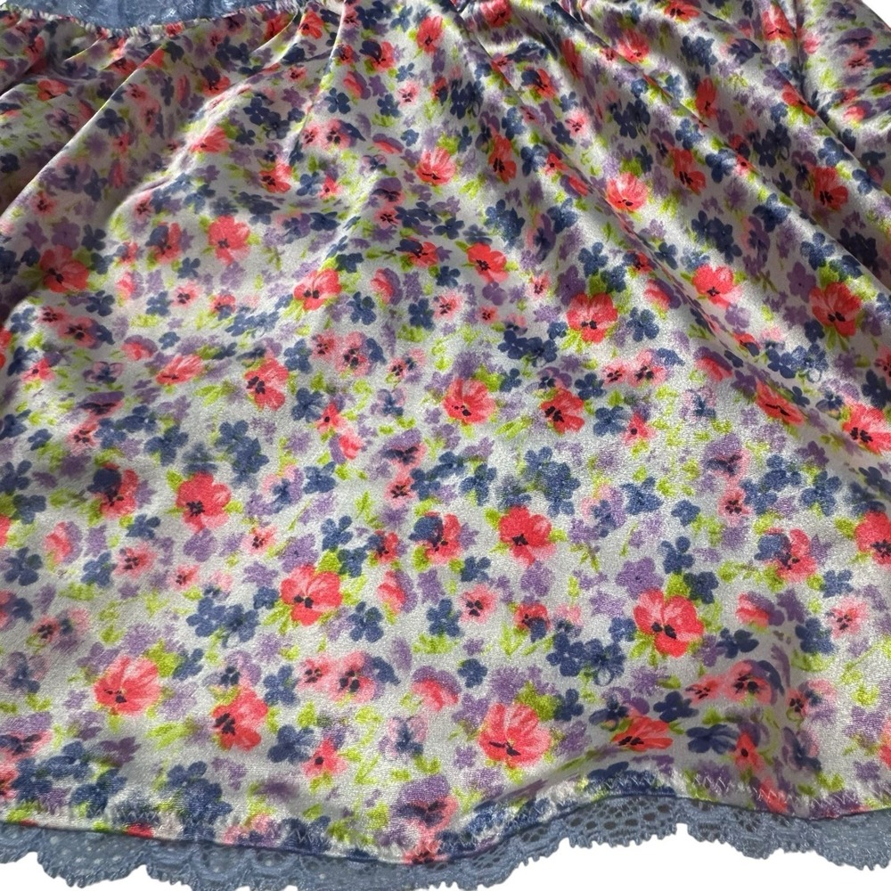 Victoria Secret Y2K Babydoll Cami Satin Florals Lace Cut Out bows Nightie sexy - Picture 4 of 16